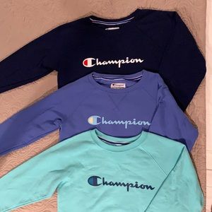 3 - Women’s Size Small Like New Champion Sweathshirts